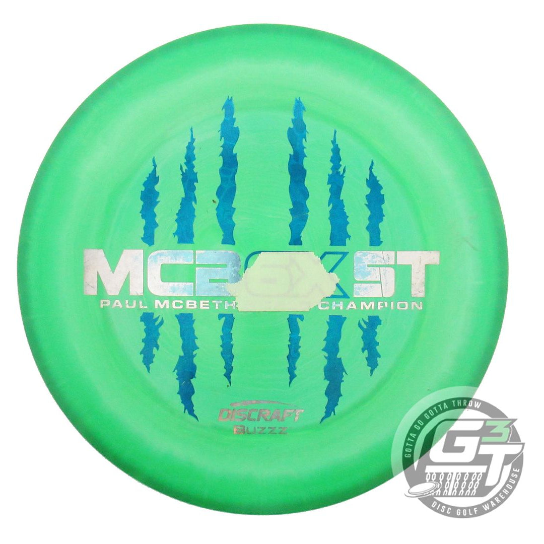 USED Discraft 6X McBEAST ESP Buzzz 180g Green Blue Foil Midrange Golf Disc