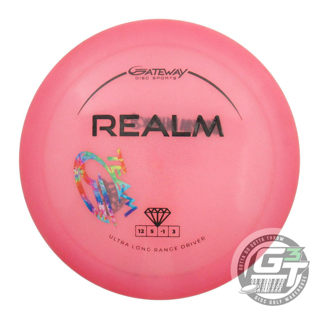 USED Gateway Diamond Realm 174g Pink Black Stamp TEAM Distance Driver Golf Disc