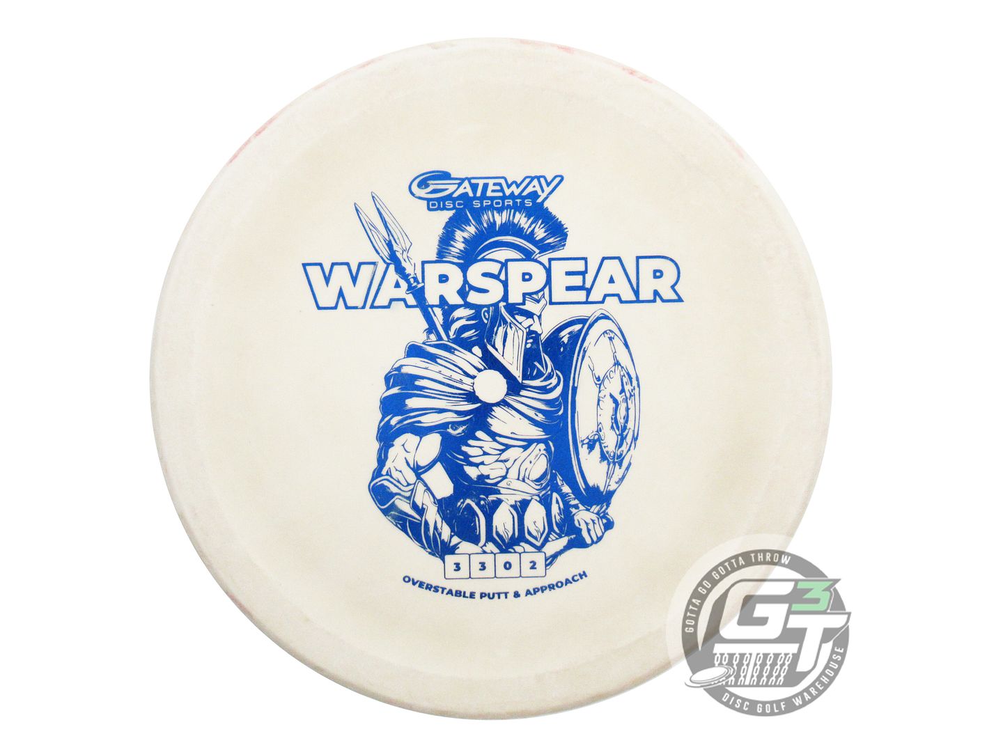 USED Gateway SureGrip Soft War Spear 172g White Blue Foil Putter Golf Disc
