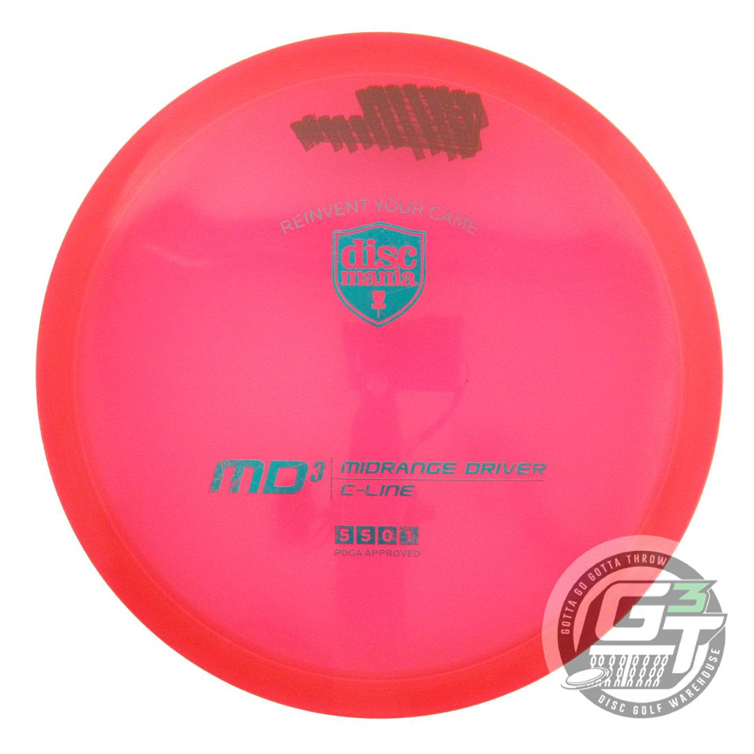 USED DiscMania C-Line MD3 176g Red Teal Foil Midrange Golf Disc