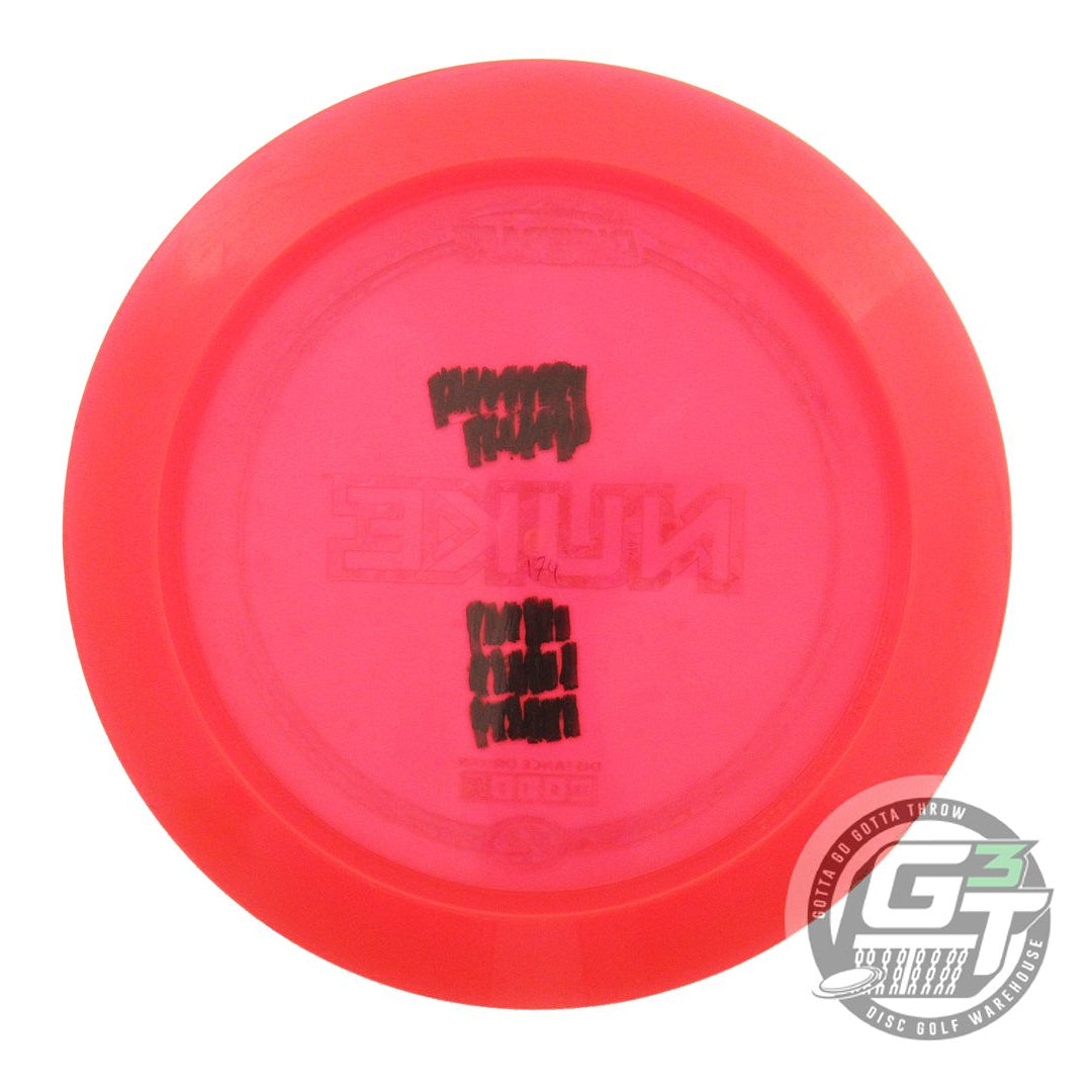 USED Discraft Z Nuke 174g Red Pink Shatter Foil Distance Driver Golf Disc