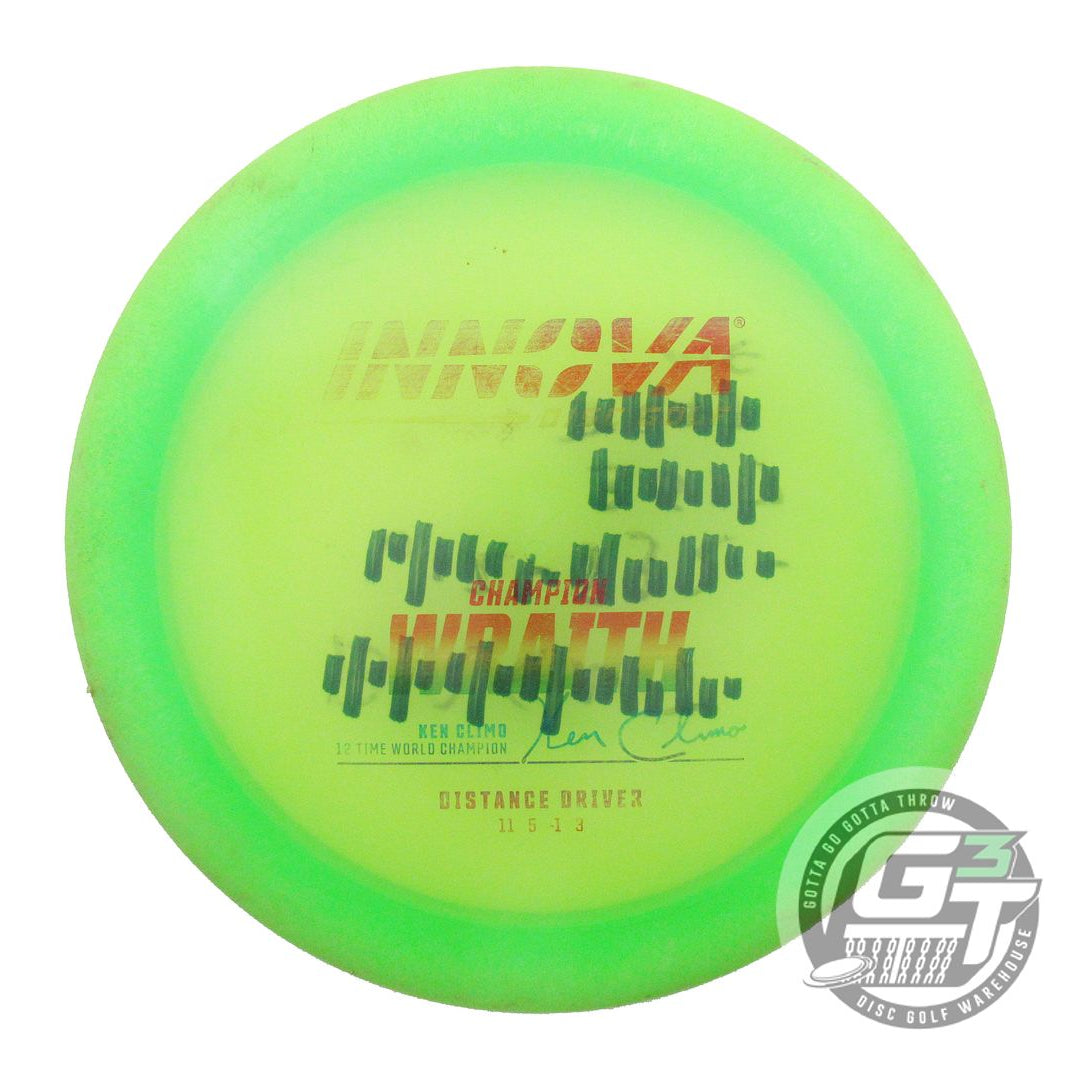 USED Innova Champion Wraith 170g Lime Rainbow Laser Foil Distance Driver Disc