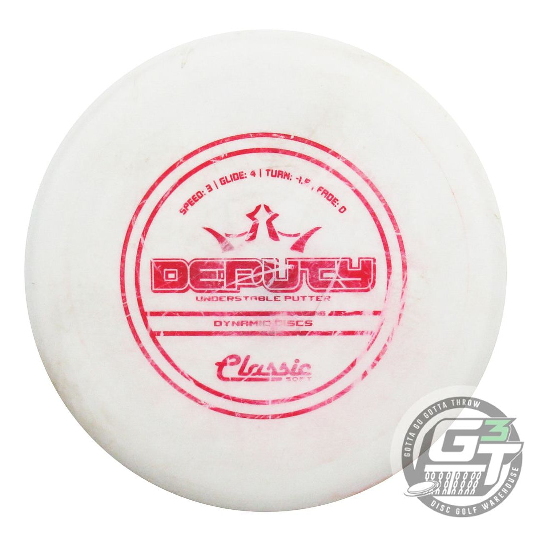 USED Dynamic Discs Classic Soft Deputy 175g White Red Stamp Putter Golf Disc