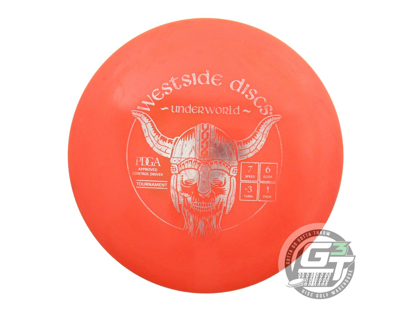 USED Westside Discs Tournament Underworld 169g Orange Silver Foil Driver Disc