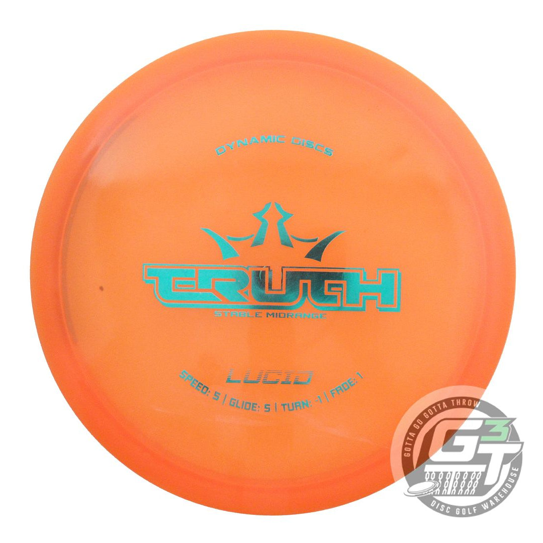 USED Dynamic Discs Lucid Truth 168g Orange Teal Foil Midrange Golf Disc