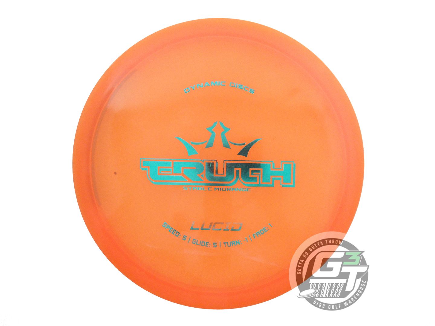 USED Dynamic Discs Lucid Truth 168g Orange Teal Foil Midrange Golf Disc