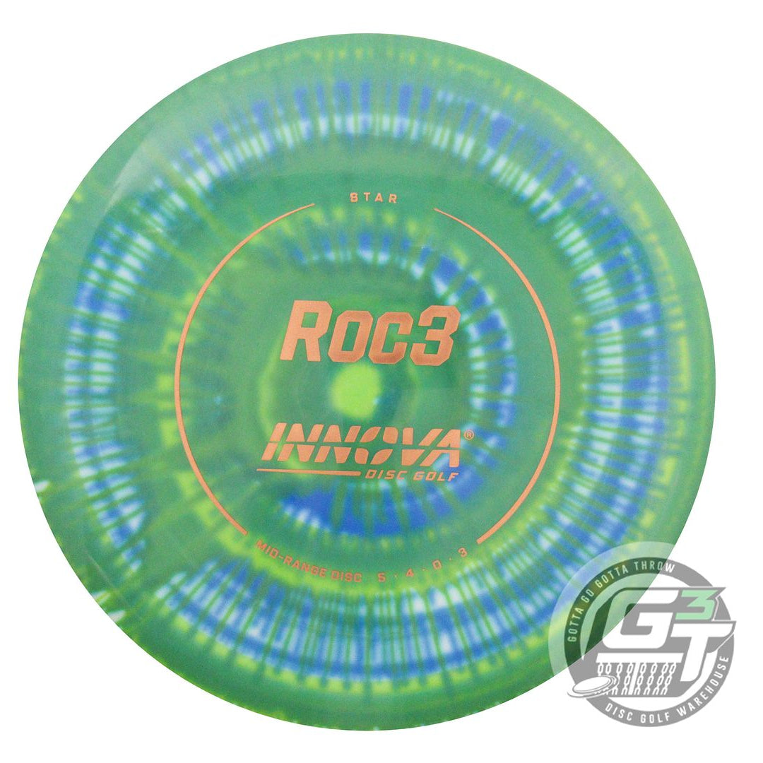 USED Innova I-DYE Star Roc3 180g Green Burst Midrange Golf Disc