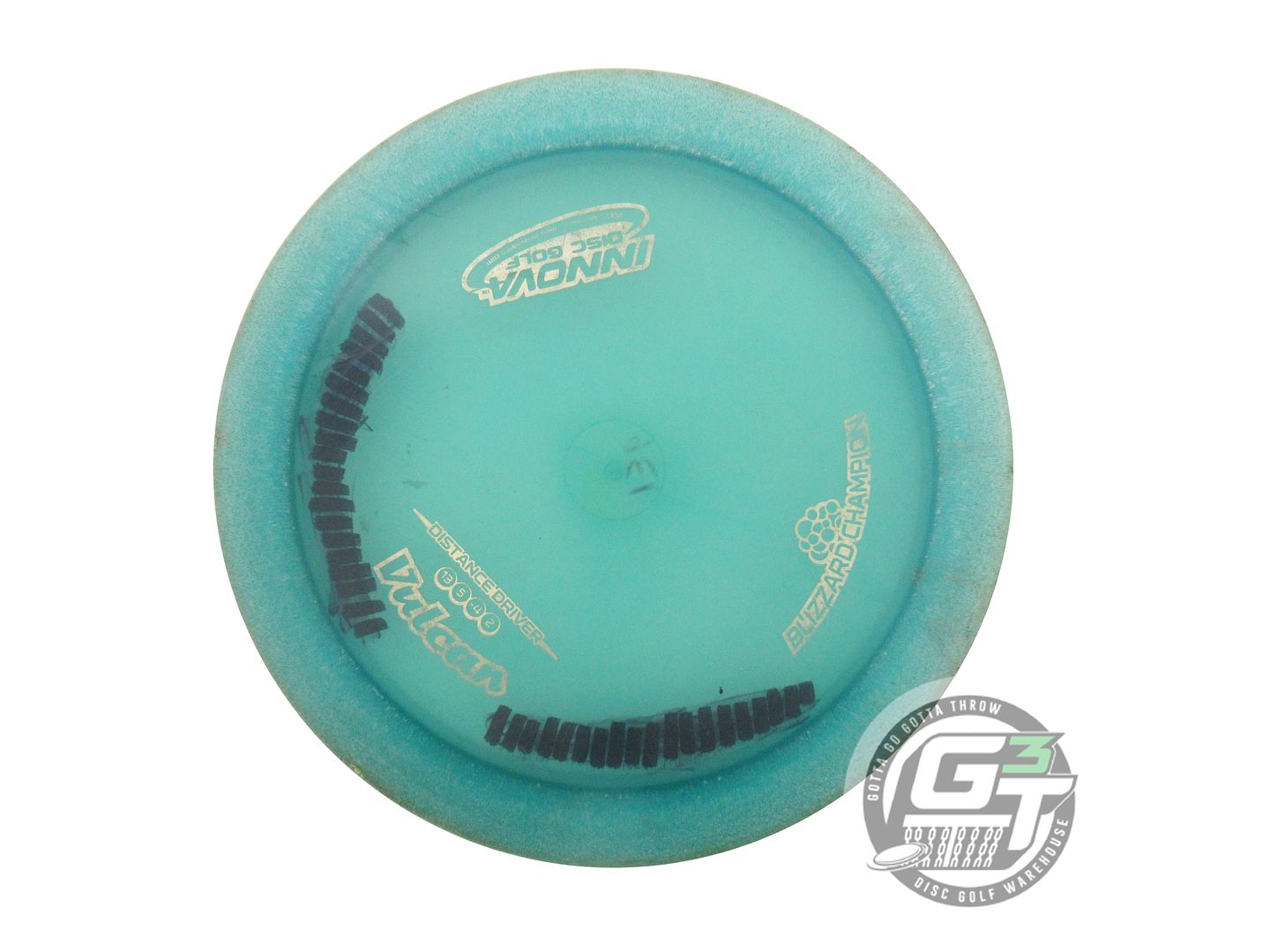 USED Innova Blizzard Vulcan 136g Teal Silver Foil Distance Driver Golf Disc