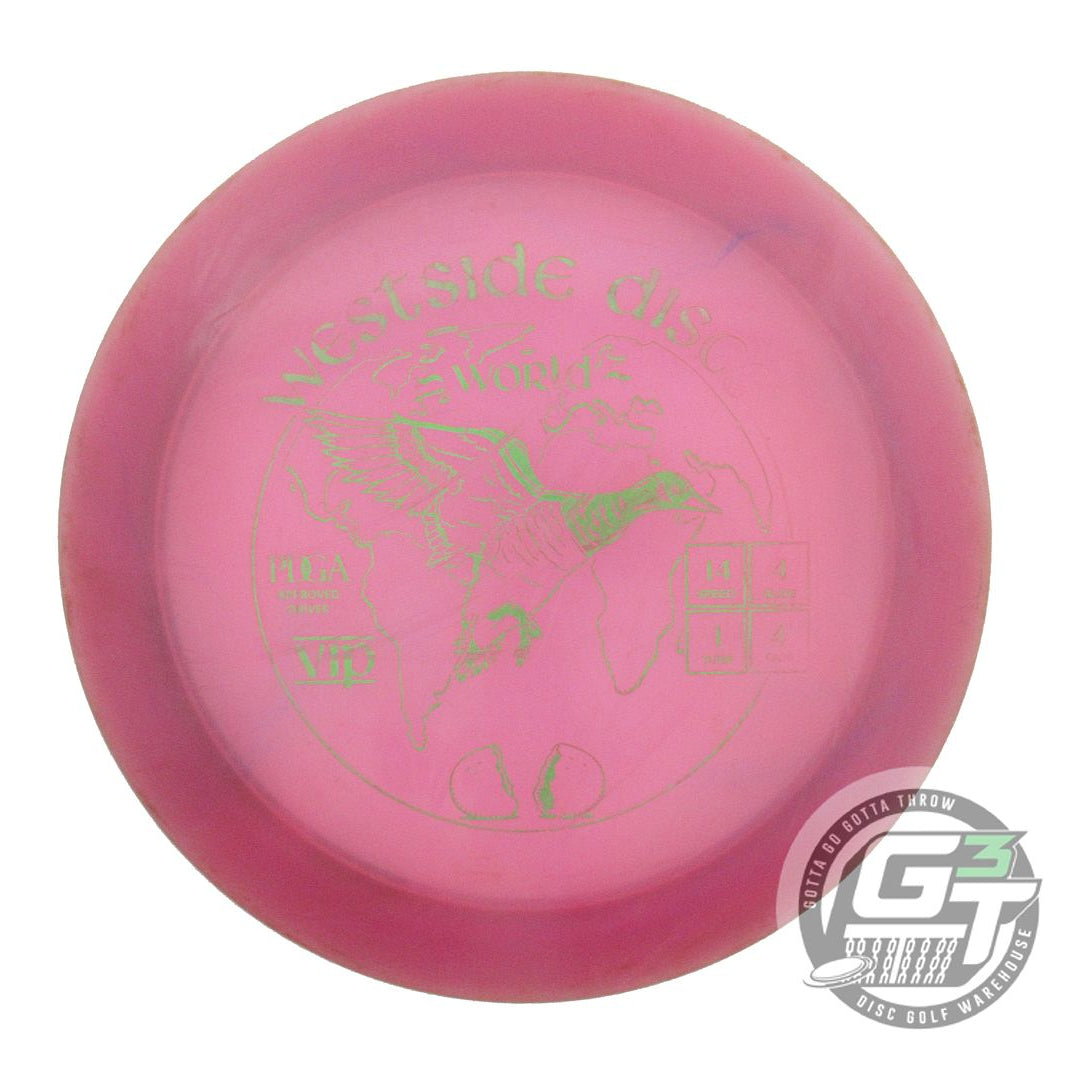 USED Westside Discs VIP World 175g Lilac Green Foil Distance Driver Golf Disc