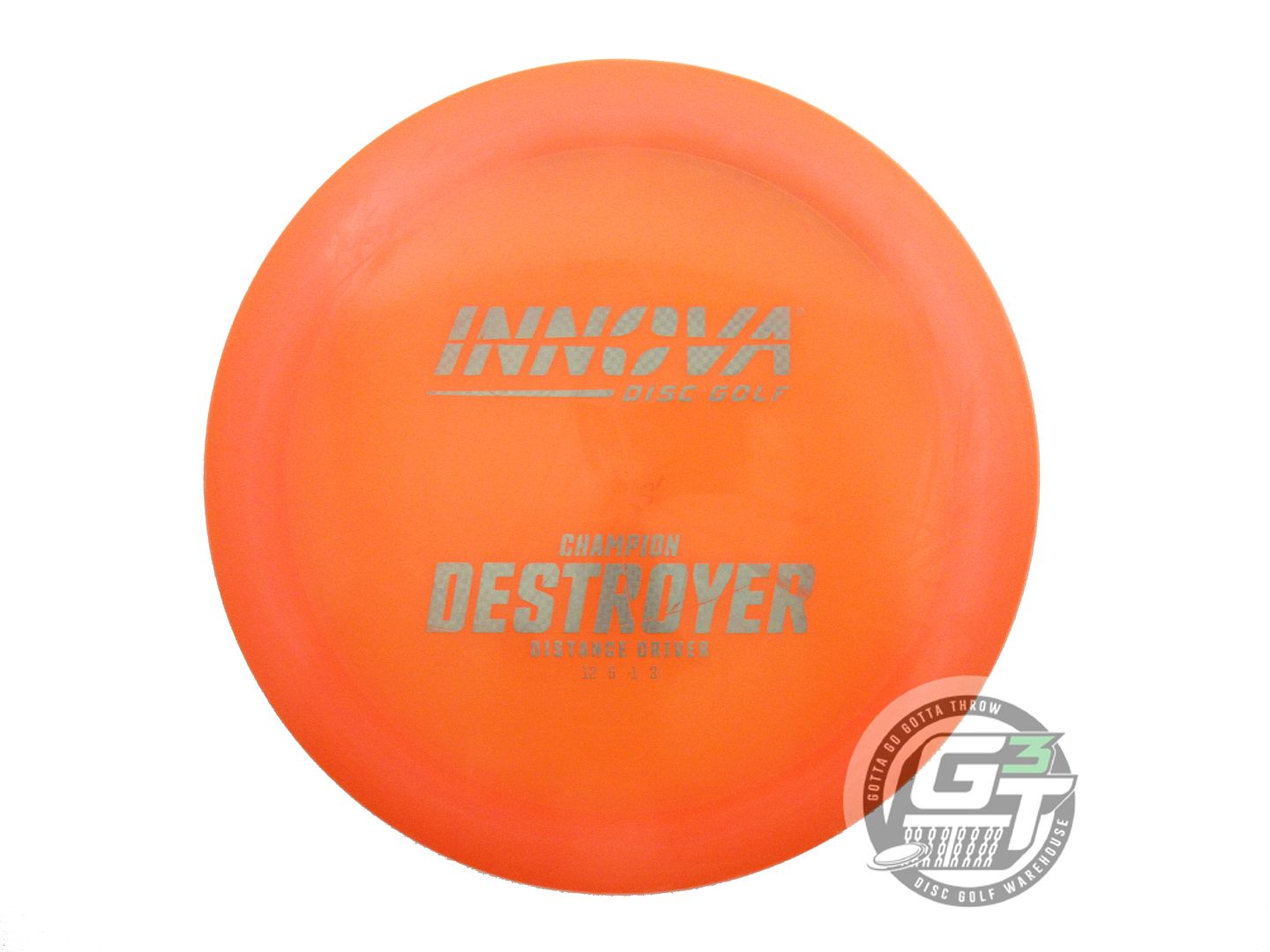USED Innova Champion Destroyer 175g Orange Gray Weave Foil Distance Driver Disc