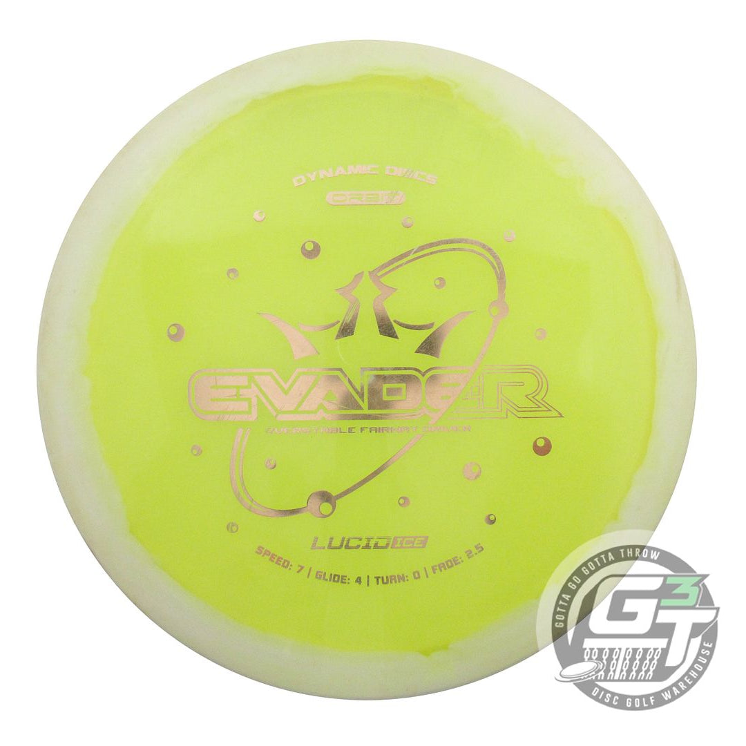 USED Dynamic Discs Lucid Ice Orbit Evader 174g White-Yellow Fairway Driver Disc