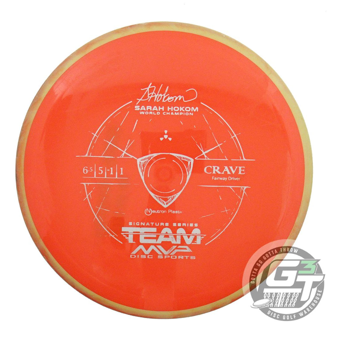 USED Axiom Discs Neutron Crave 173g Orange Mustard Rim Fairway Driver Golf Disc