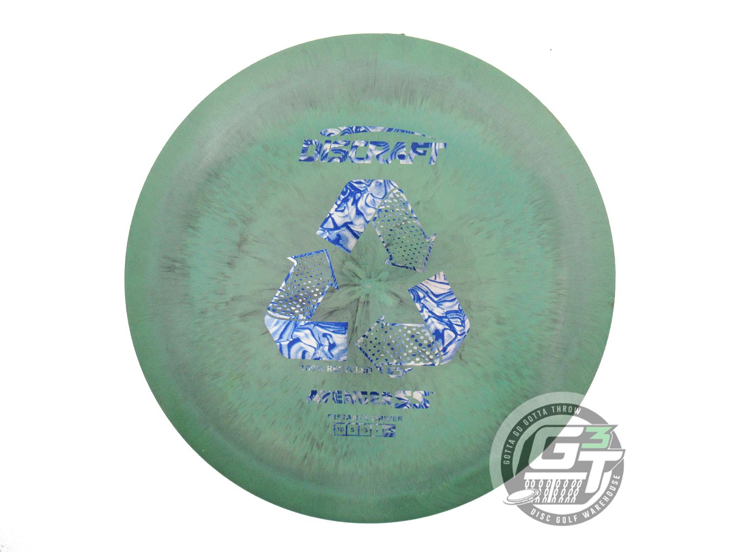 USED Discraft Recycled ESP Avenger SS 164g Green-Brown Distance Driver Golf Disc