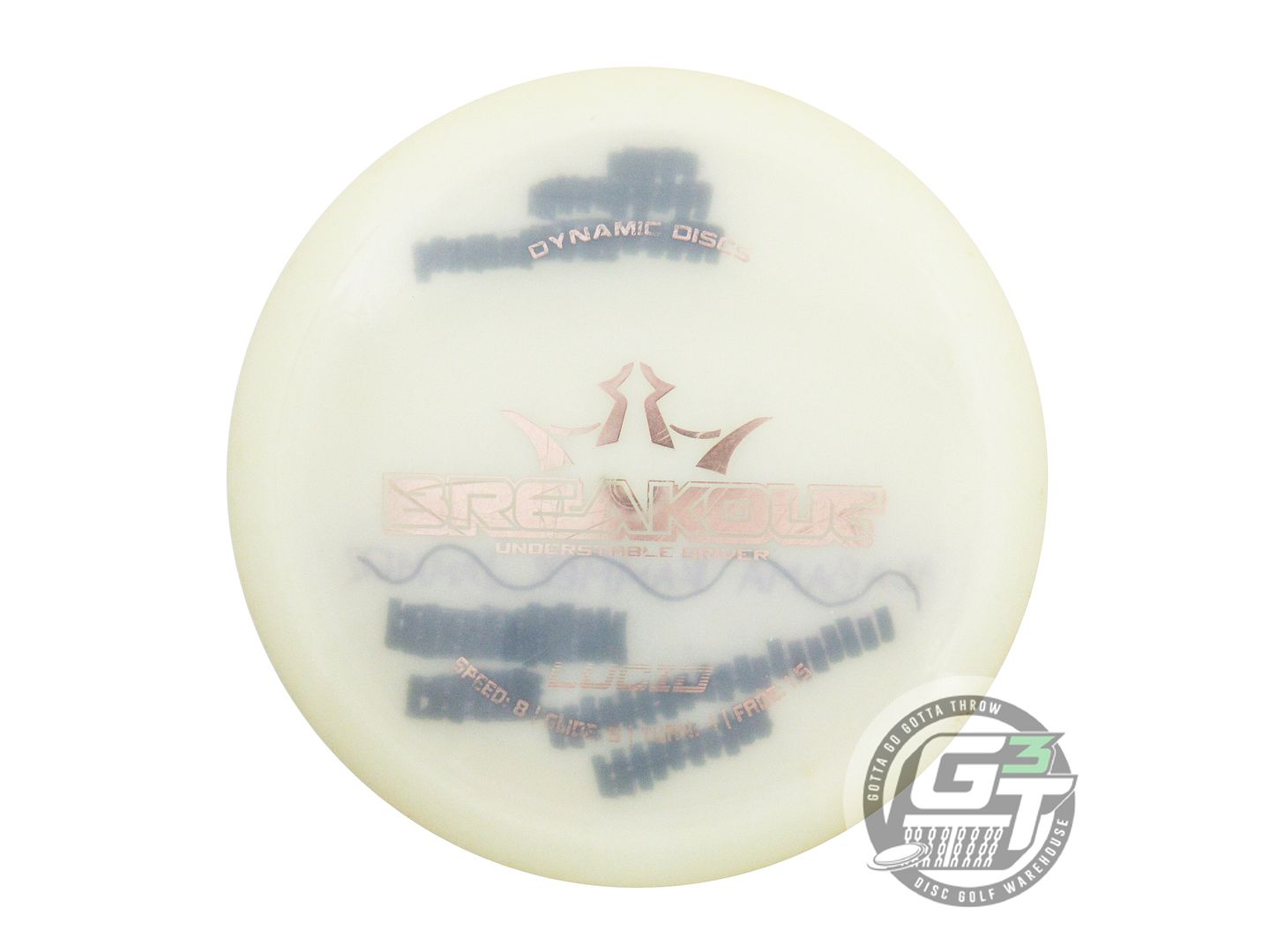 USED Dynamic Discs Lucid Breakout 157g White White Gold Foil Fairway Driver Disc