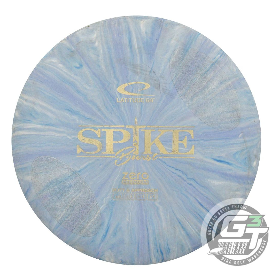 USED Latitude 64 Zero Medium Burst Spike 176g Blue Gold Foil A Putter Golf Disc