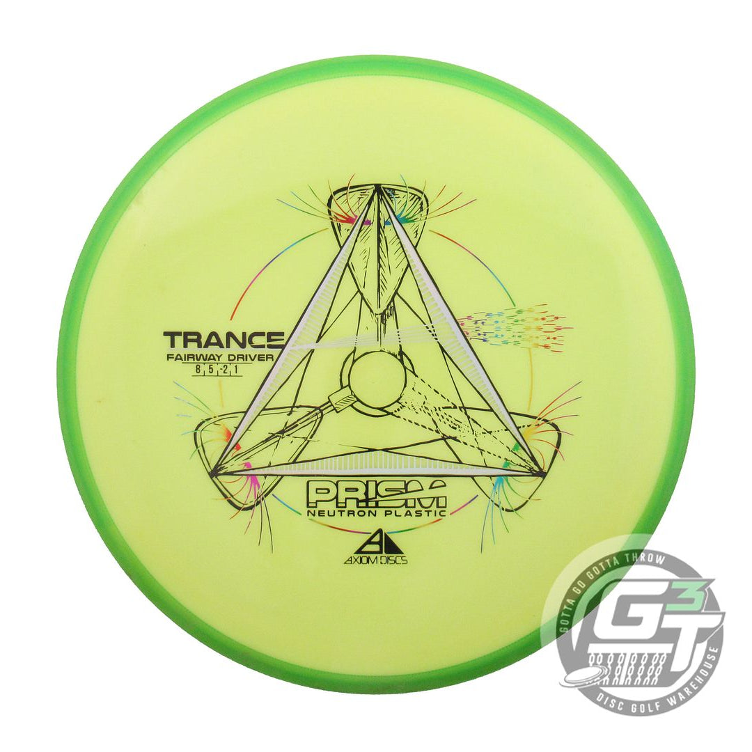USED Axiom Discs Prism Neutron Trance 172g Yellow Lime Rim Fairway Driver Disc