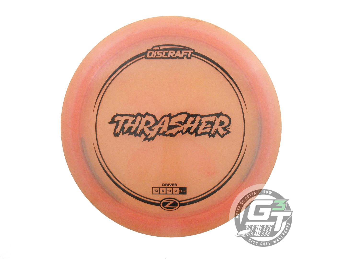 USED Discraft Z Thrasher 175g Coral Black Stamp Distance Driver Golf Disc