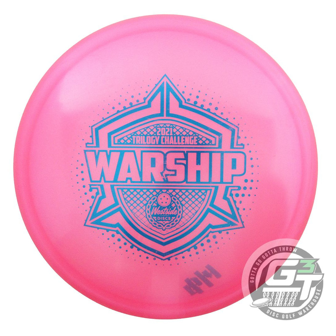 USED Westside Discs VIP Warship 175g Pink Blue Foil Midrange Golf Disc
