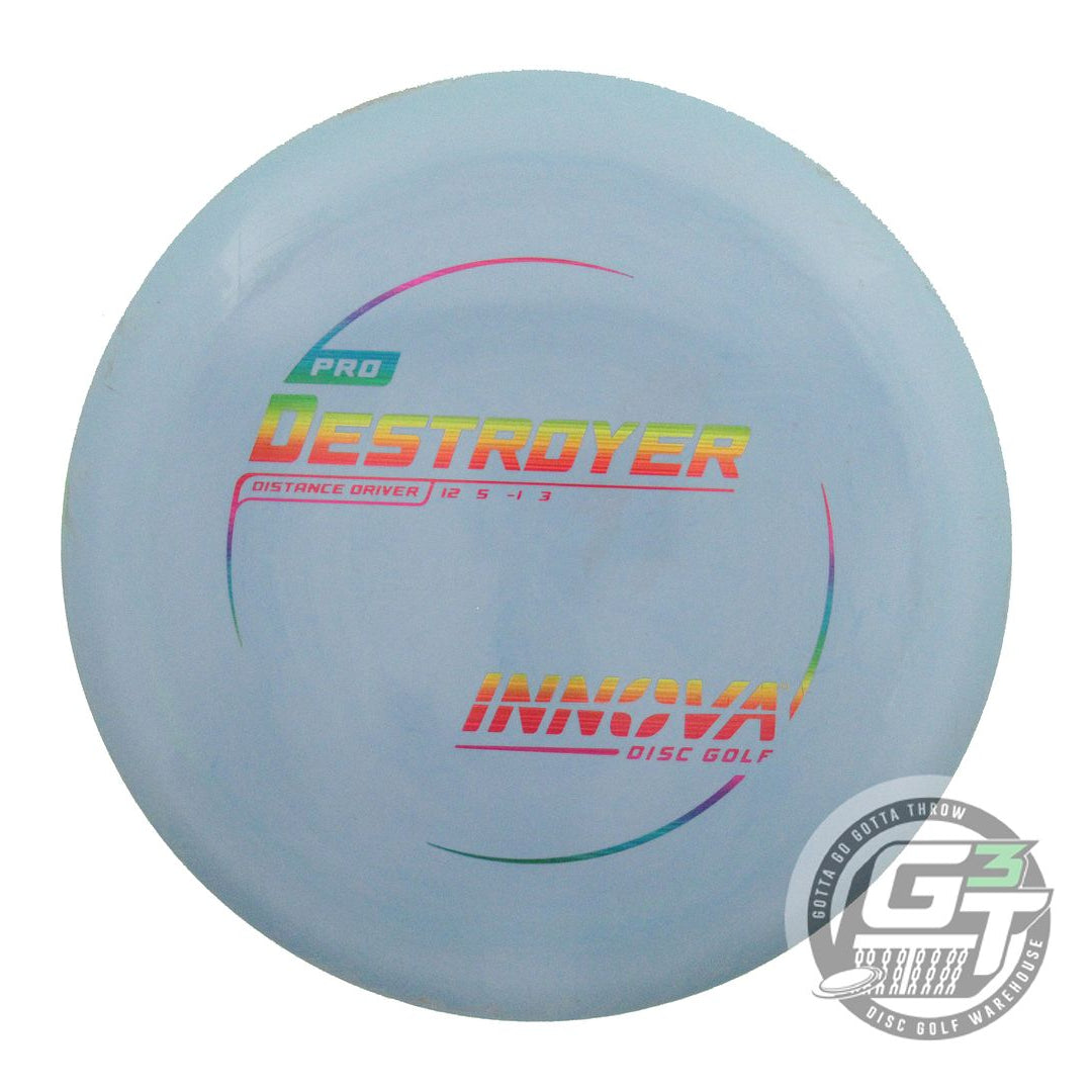 USED Innova Pro Destroyer 173g Blue Rainbow Laser Foil Distance Driver Golf Disc