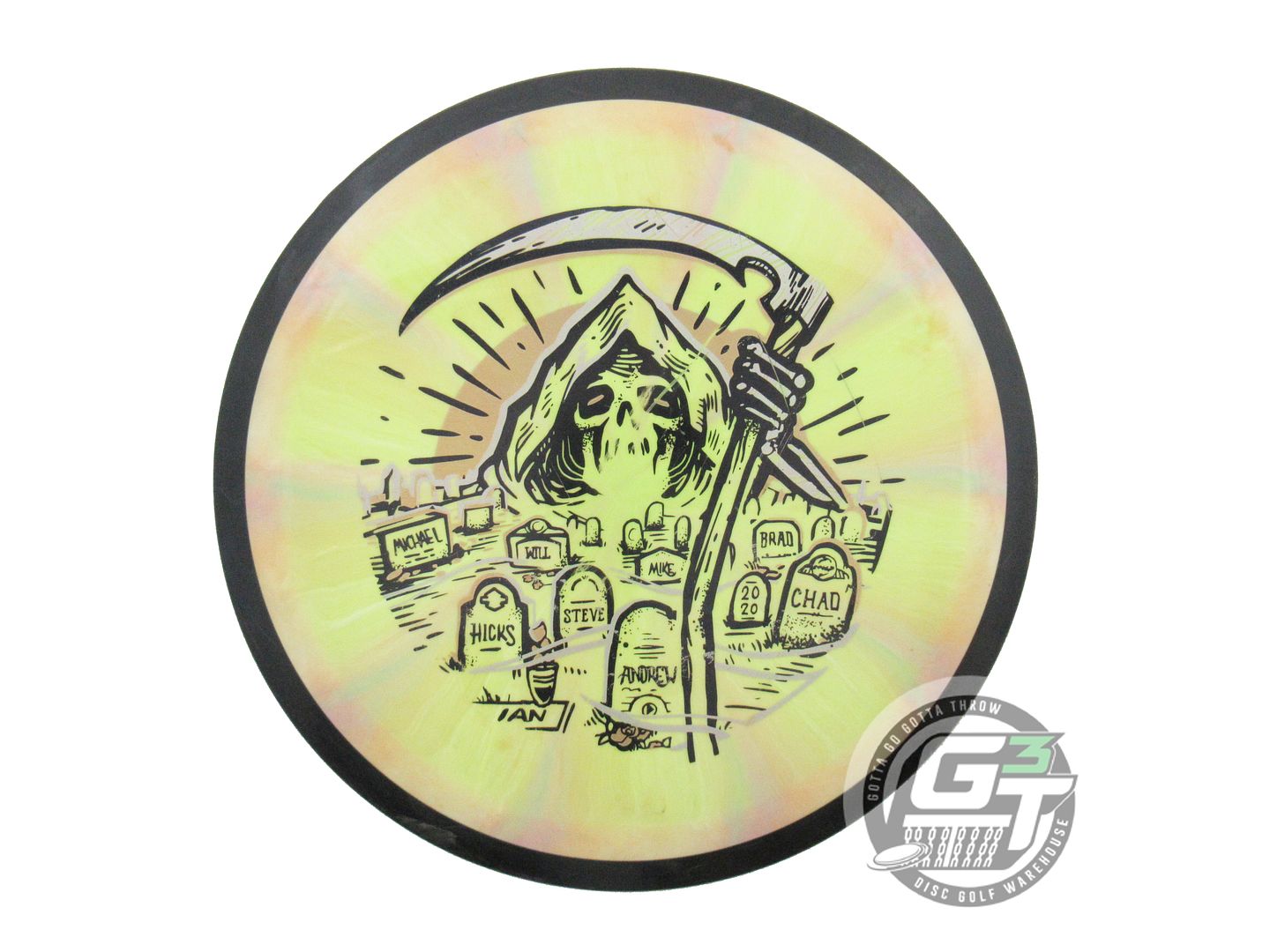 USED MVP Disc Sports HALLOWEEN Neutron Tesla 167g Yellow-Peach Driver Golf Disc