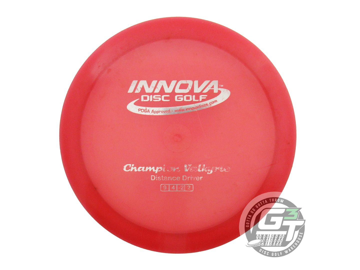 USED Innova Champion Valkyrie 160g Red Silver Foil Distance Driver Golf Disc