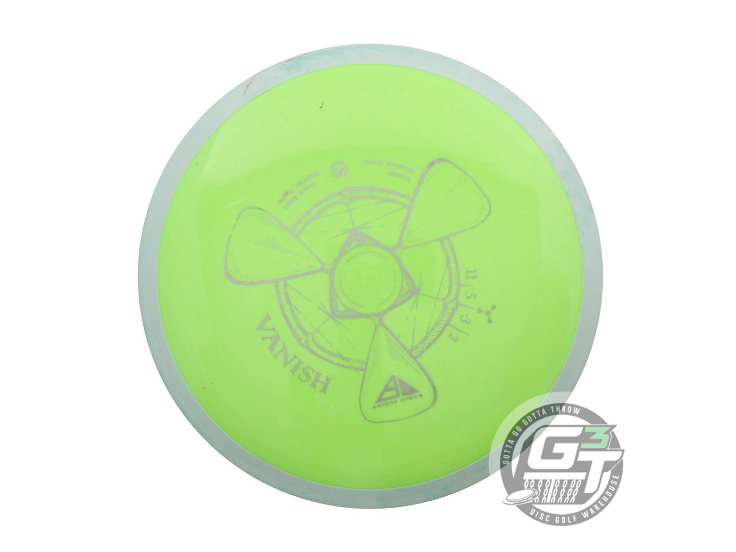 USED Axiom Discs Neutron Vanish 169g Dayglow Gray Rim Distance Driver Golf Disc