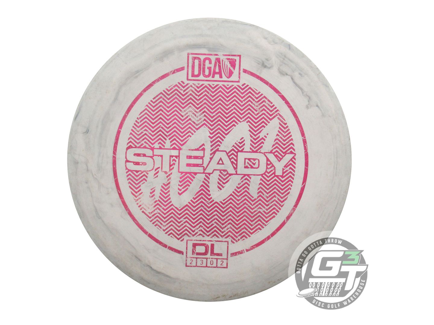 USED DGA D-Line Steady 173g Gray Pink Shatter Foil Putter Golf Disc