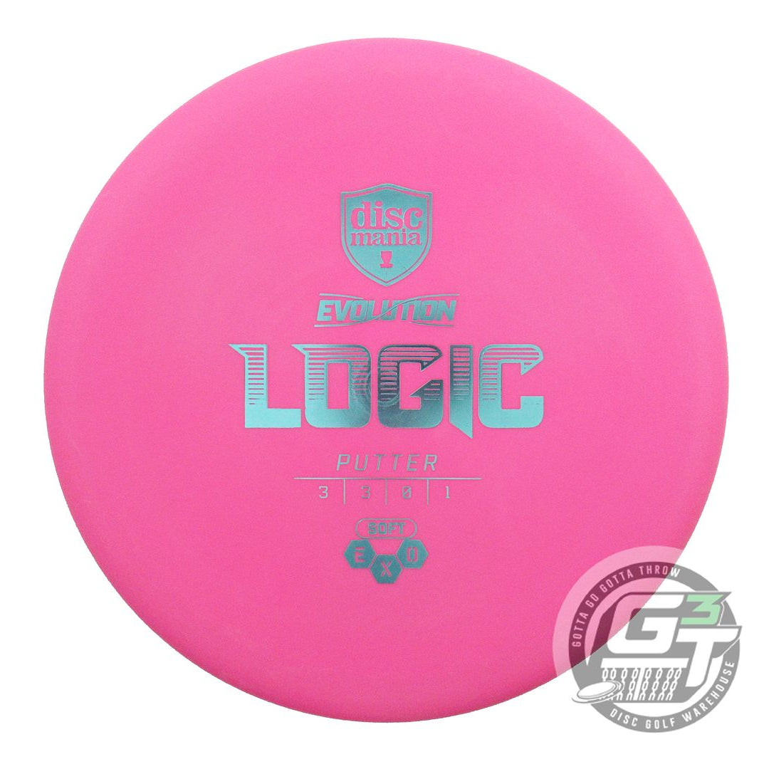 USED DiscMania Exo Soft Logic 174g Pink Aqua Foil Putter Golf Disc