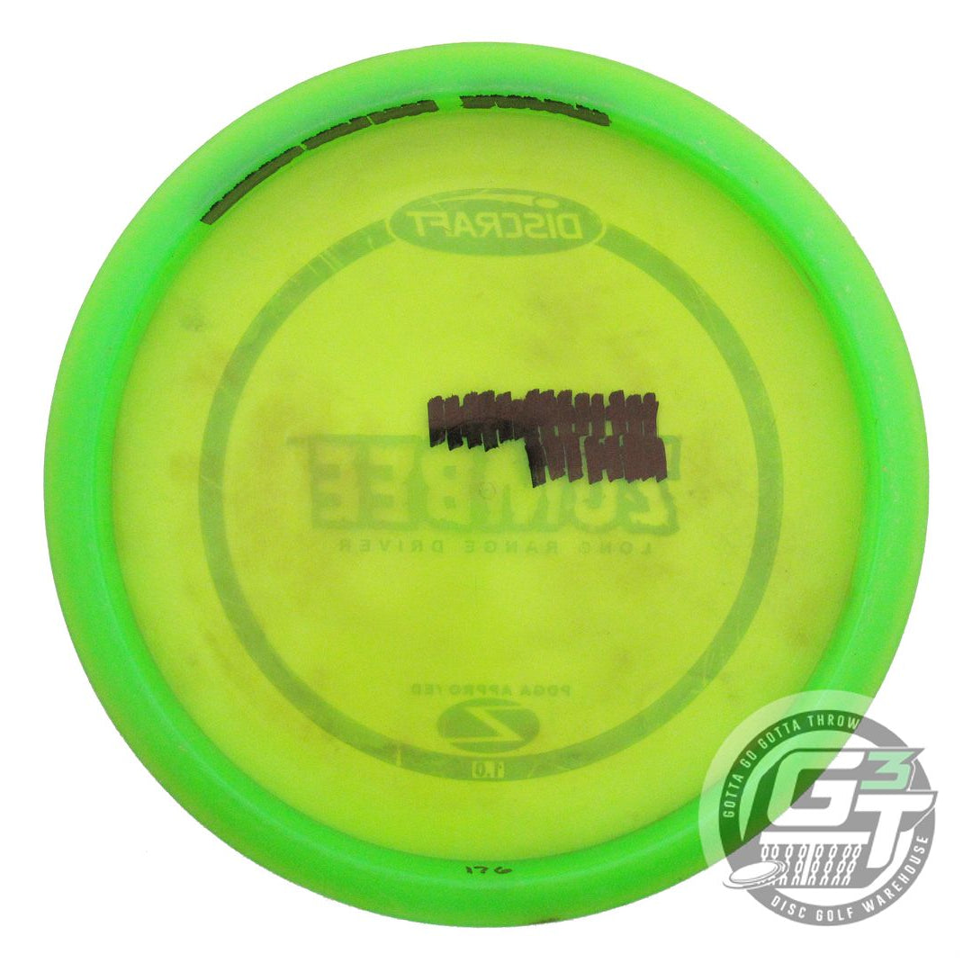 USED Discraft FIRST RUN Z Zombee 176g Green White Stamp PFN Fairway Driver Disc