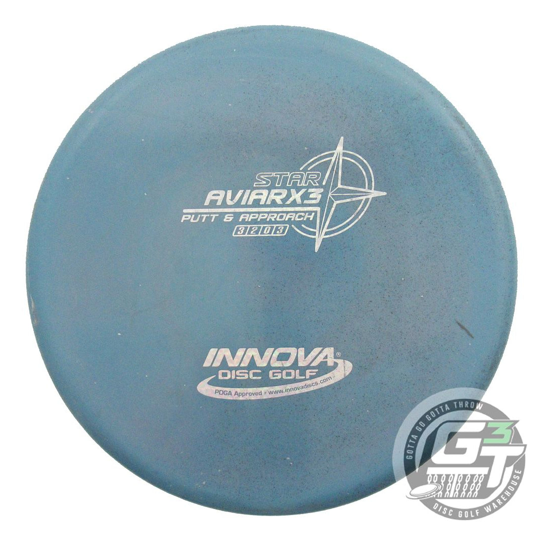USED Innova Star AviarX3 174g Blue Silver Prism Foil Putter Golf Disc