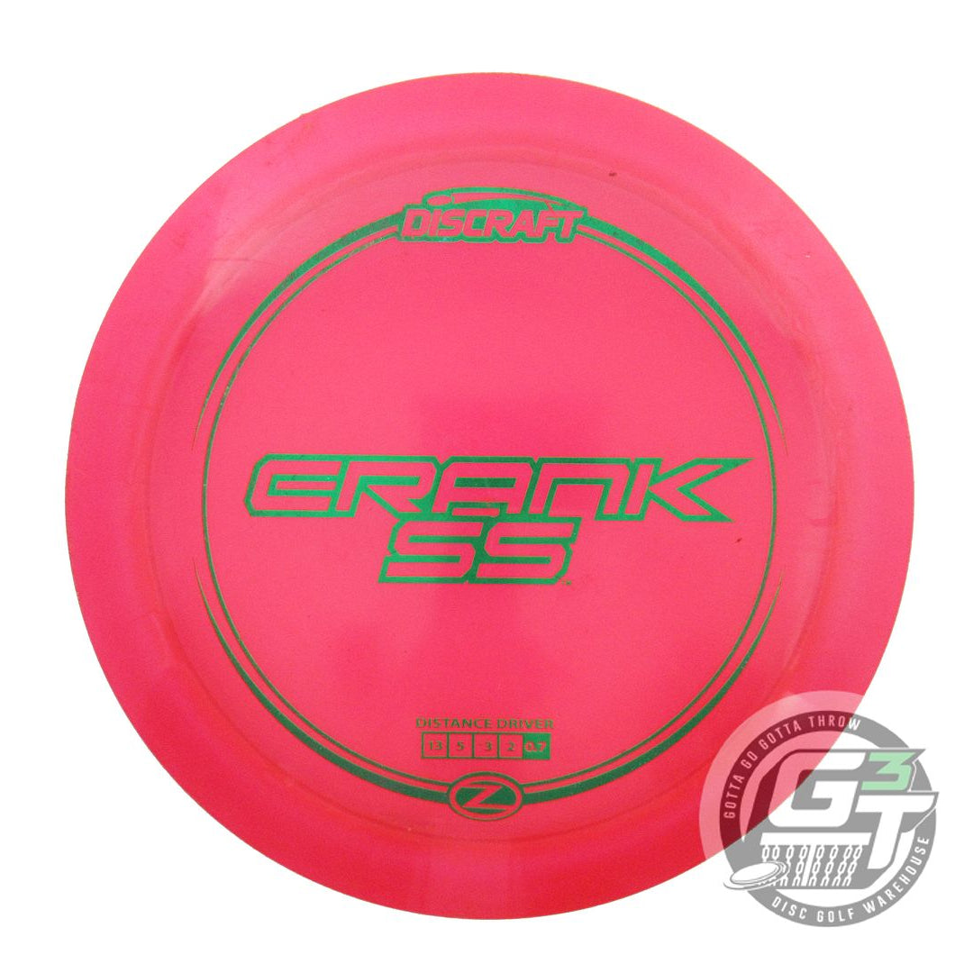 USED Discraft Z Crank SS 173g Pink Green Foil Distance Driver Golf Disc