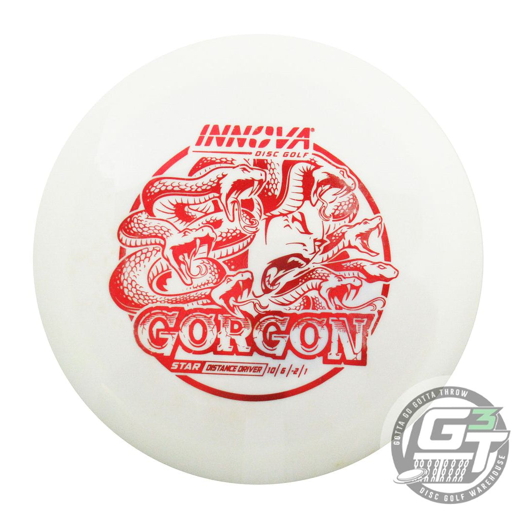 USED Innova Star Gorgon 173g White Red Foil Distance Driver Golf Disc