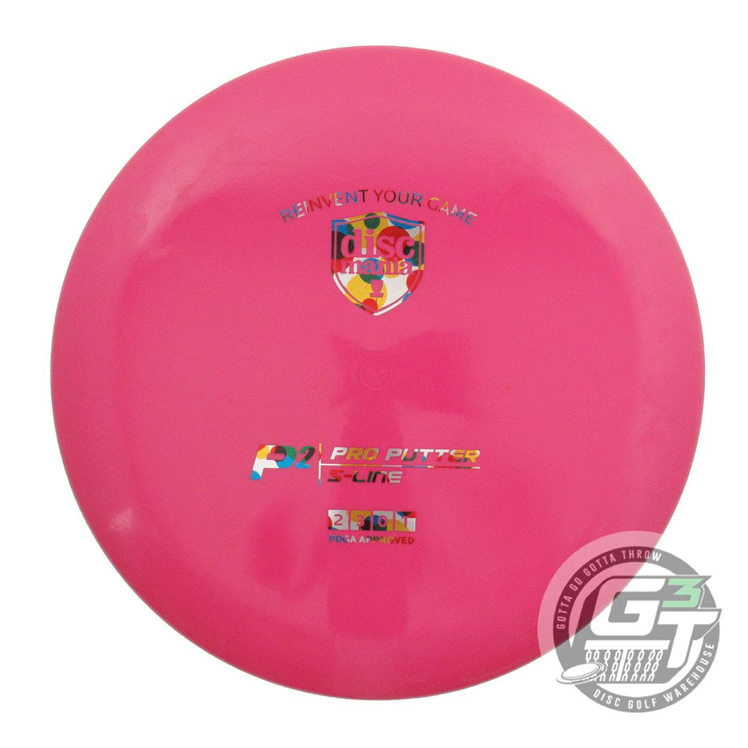 USED DiscMania S-Line P2 172g Pink Wonder Bread Foil Putter Golf Disc