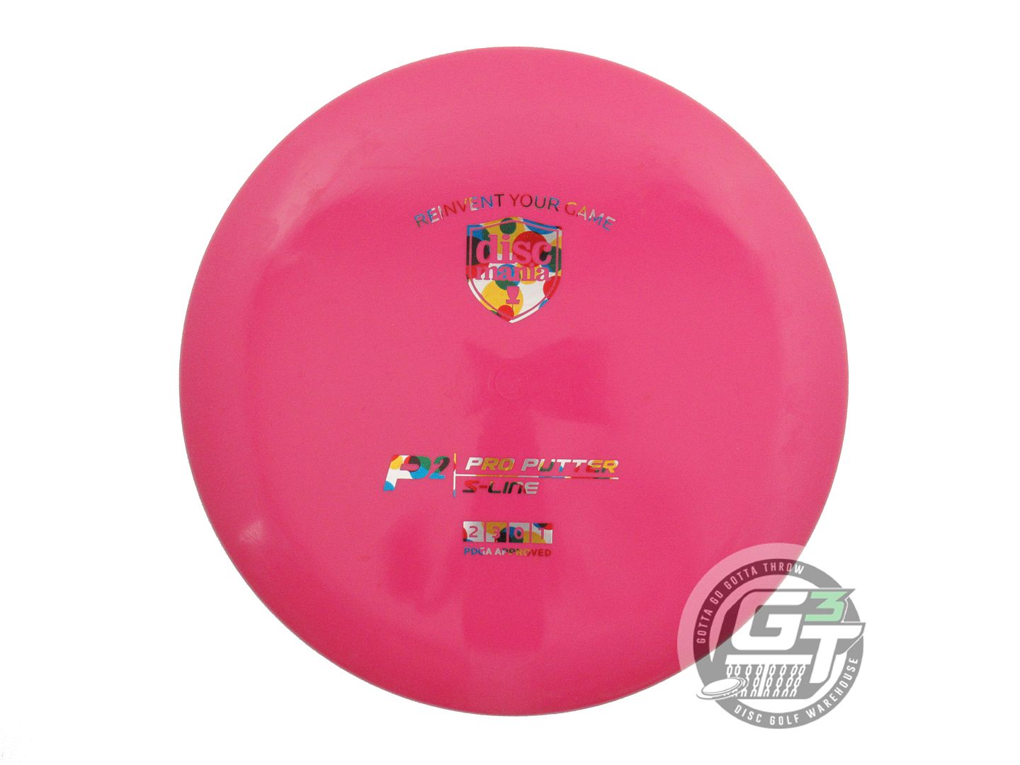 USED DiscMania S-Line P2 172g Pink Wonder Bread Foil Putter Golf Disc