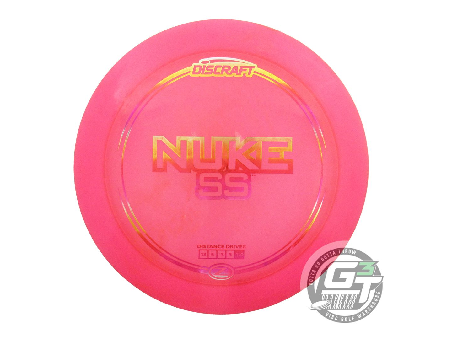 USED Discraft Z Nuke SS 173g Pink Sunset Foil Distance Driver Golf Disc