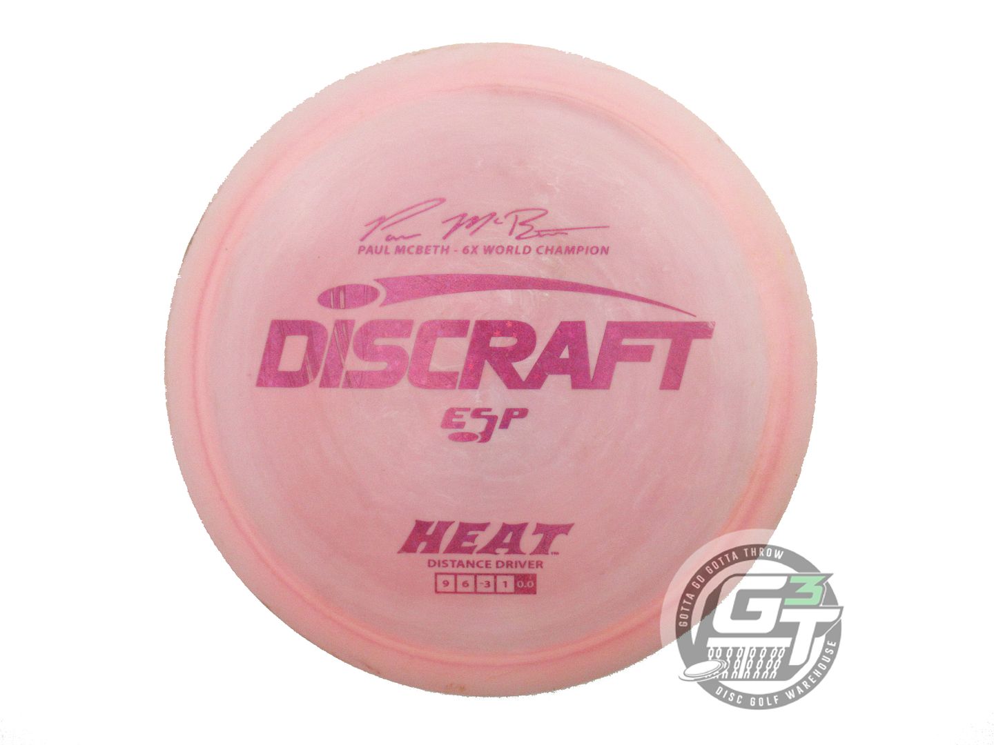 USED Discraft ESP Heat 173g Pink Magenta Star Foil Distance Driver Golf Disc