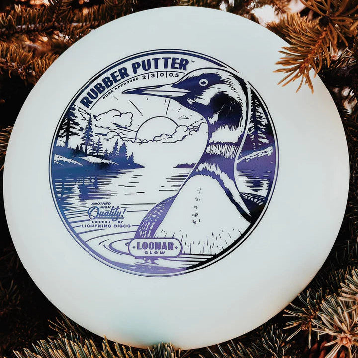 Lightning Loonar Glow Rubber Putter Golf Disc - Gotta Go Gotta Throw