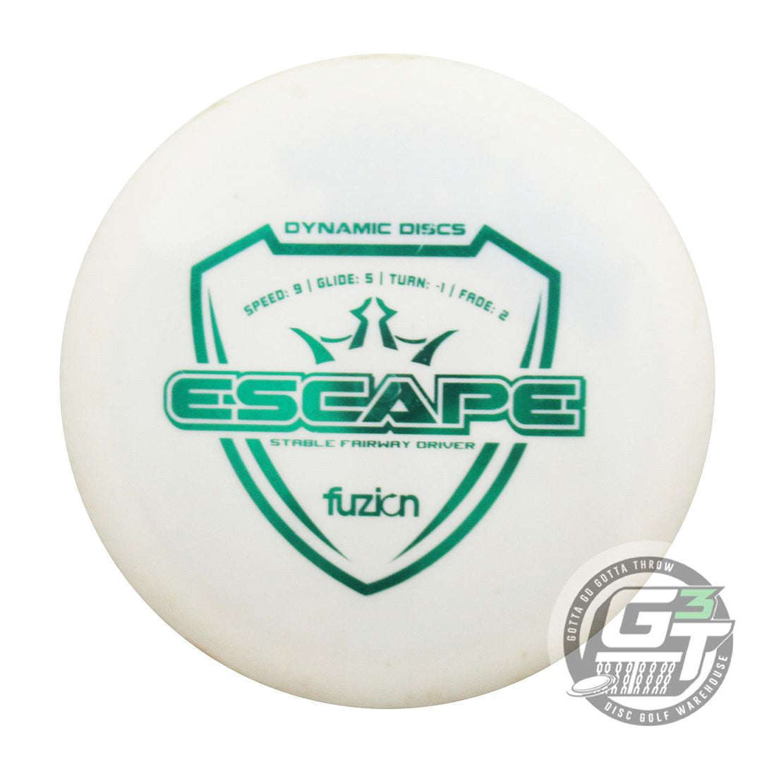 USED Dynamic Discs Fuzion Escape 172g White Green Foil Fairway Driver Golf Disc