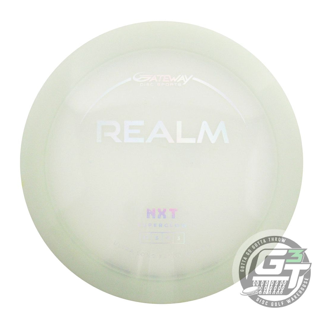 NOS Gateway NXT Glow Realm 173g Silver Holo Foil Distance Driver Golf Disc