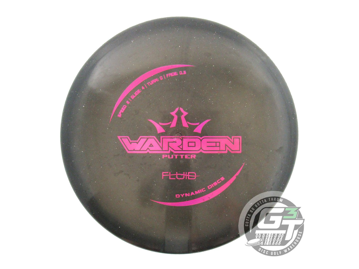 USED Dynamic Discs Fluid Warden 175g Black Magenta Foil Putter Golf Disc