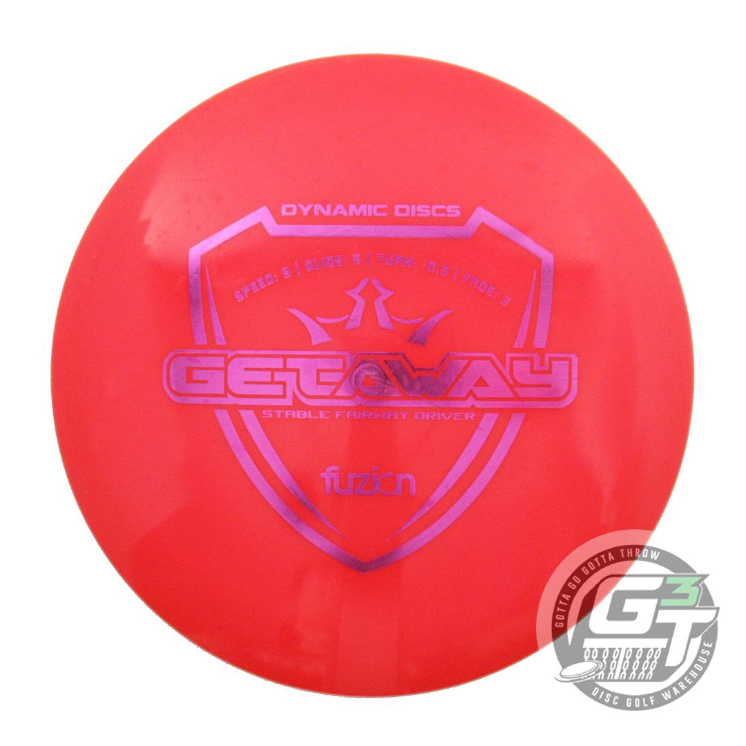 USED Dynamic Discs Fuzion Getaway 173g Red Magenta Foil Distance Driver Disc