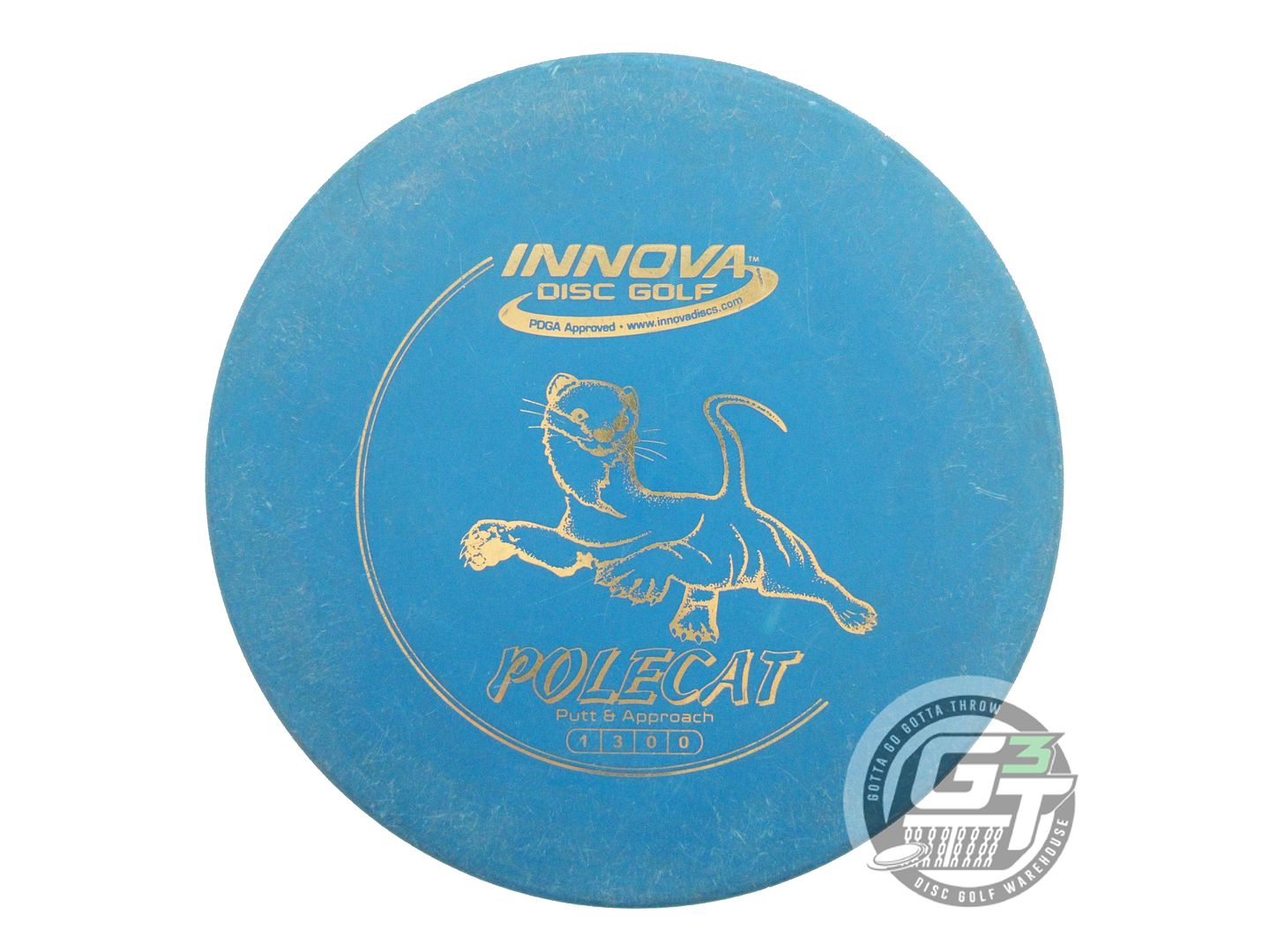 USED Innova DX Polecat 170g Blue Gold Foil Putter Golf Disc