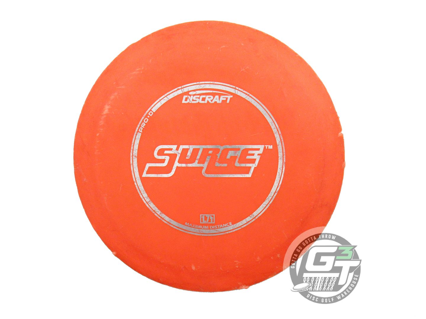 USED Discraft Pro D Surge 171g Orange Silver Foil Distance Driver Golf Disc