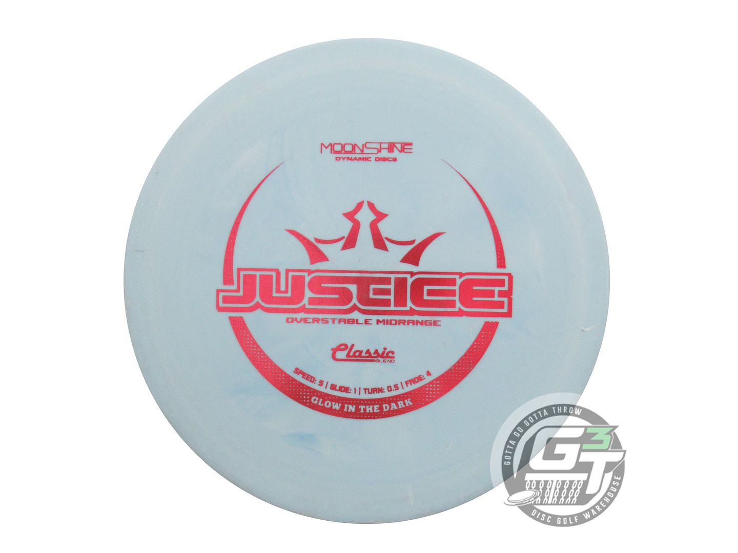 USED Dynamic Discs Moonshine Classic Blend Justice 176g Blue Red Midrange Disc