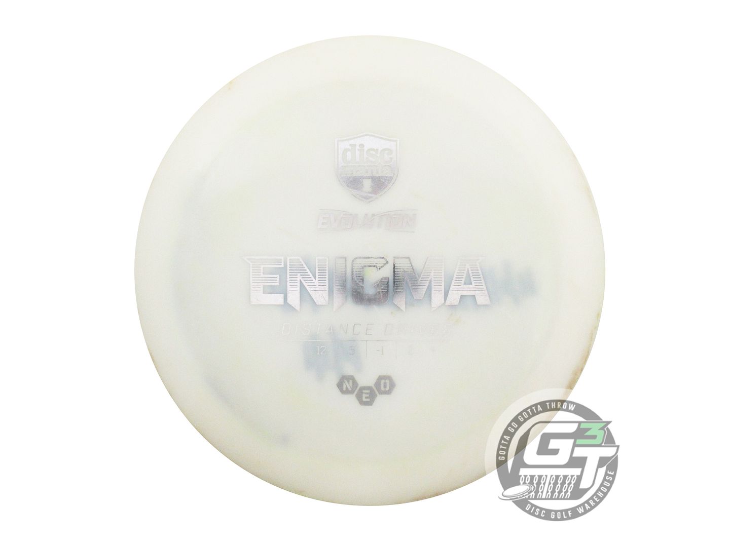 USED DiscMania Neo Enigma 174g White Silver Foil Distance Driver Golf Disc