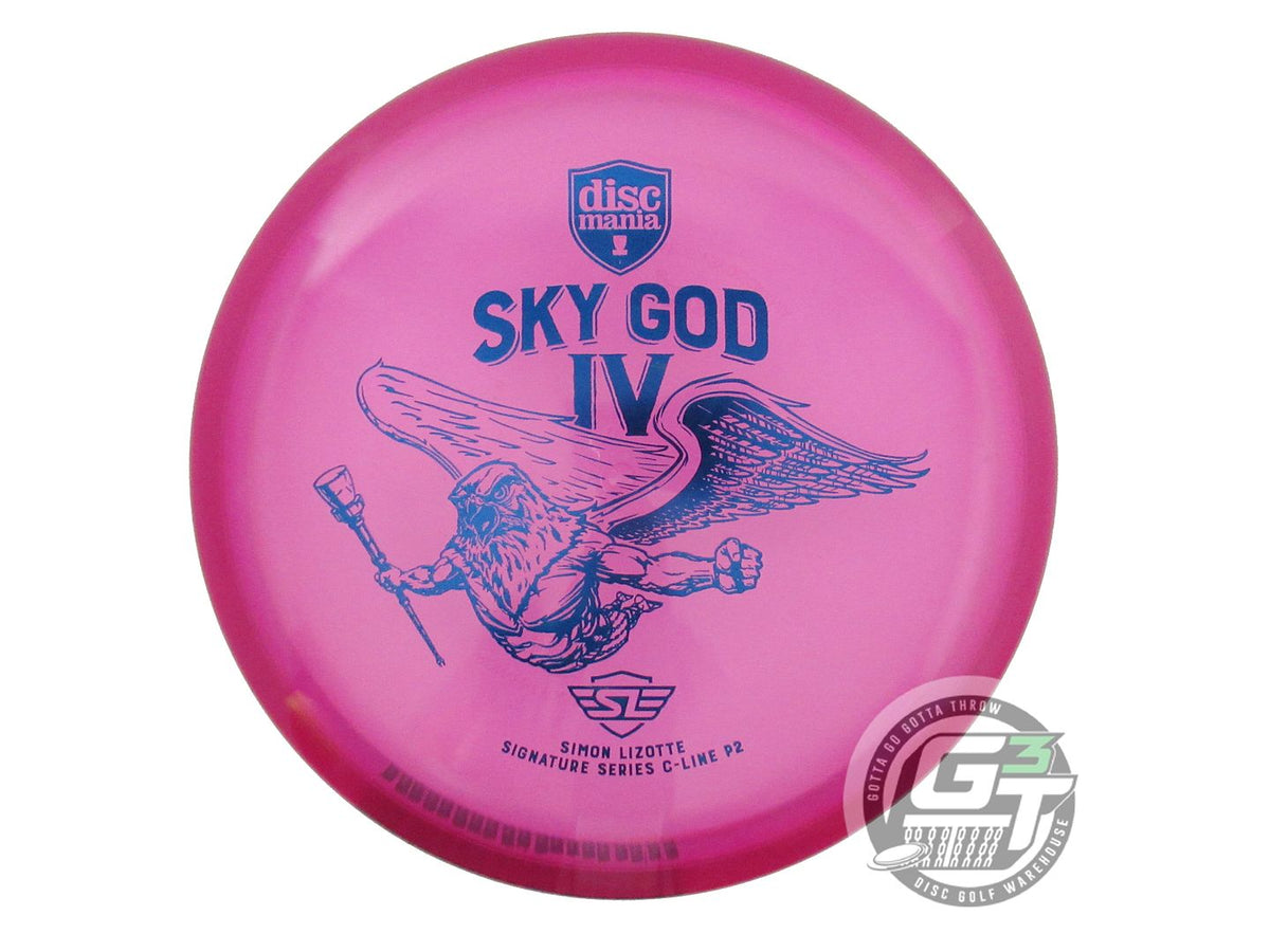 USED DiscMania SKY GOD 4 C-Line P2 175g Magenta Blue Foil Putter Golf Disc