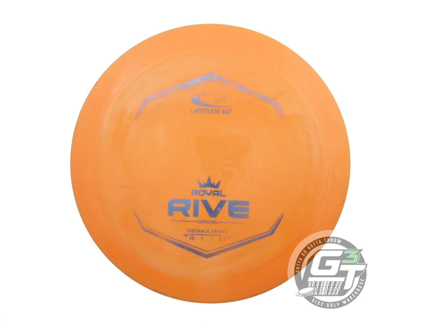 USED Latitude 64 Royal Grand Rive 175g Orange Blue Foil Distance Driver Disc