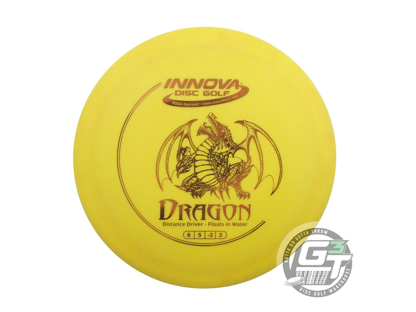 USED Innova DX Dragon 154g Yellow Brown Foil Distance Driver Golf Disc