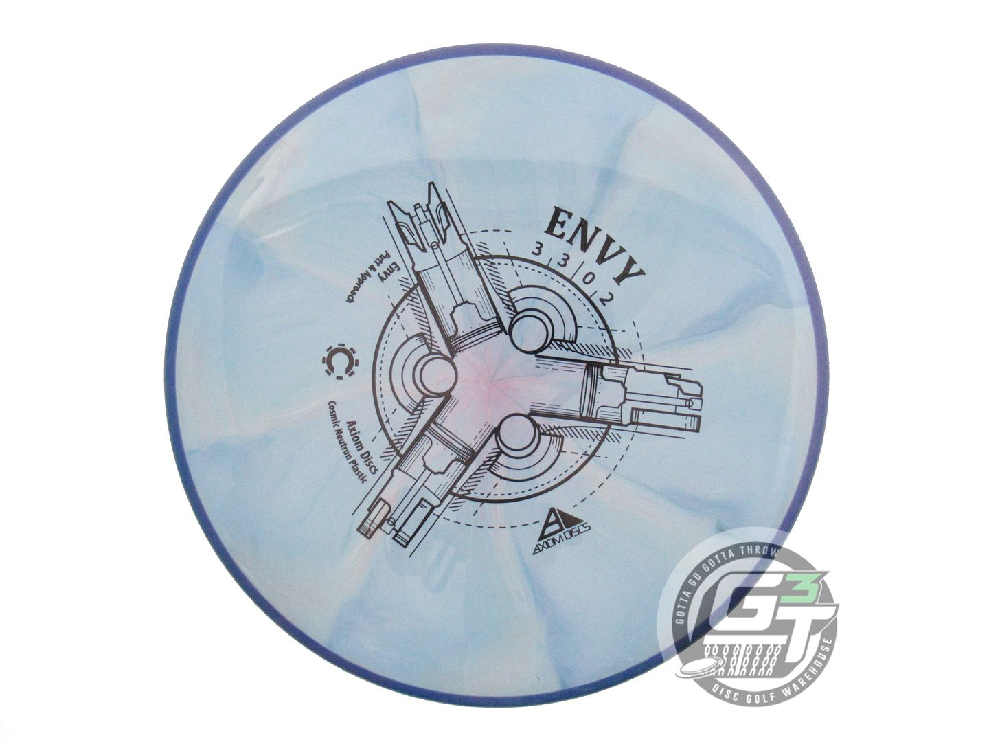USED Axiom Discs Cosmic Neutron Envy 173g Blue-Gray Blue Rim Putter Disc