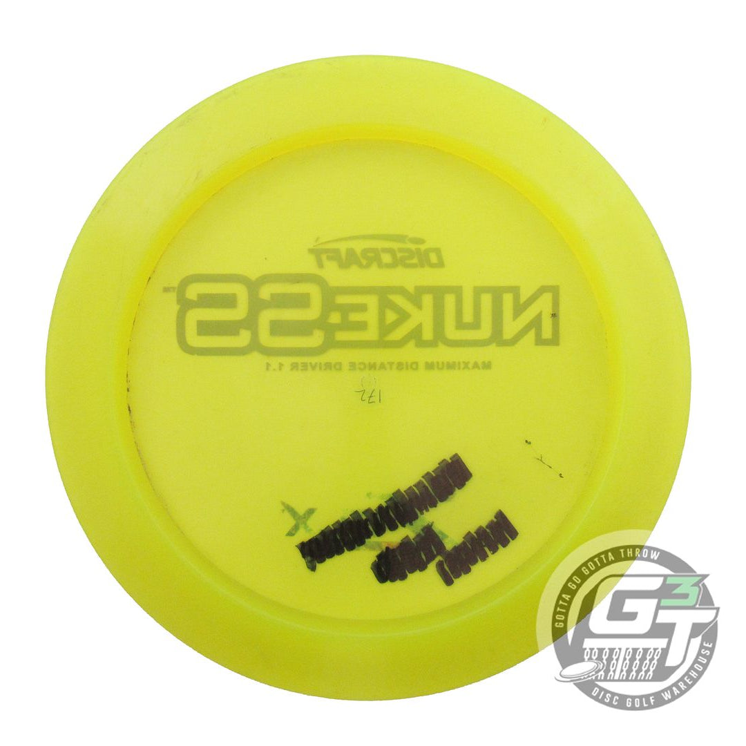 USED Discraft Z FLX Nuke SS 172g Yellow Red Foil Distance Driver Golf Disc